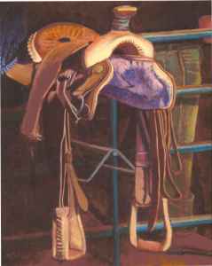 Painting of saddle