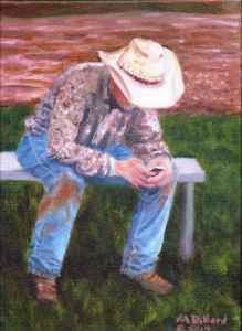 cowboy on cell phone